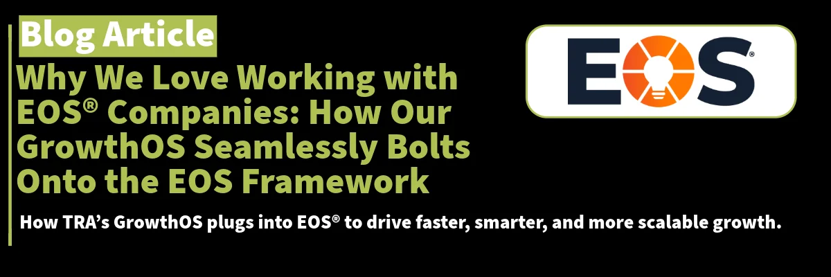 EOS logo with an orange lightbulb forming the letter O, on a black blog banner.